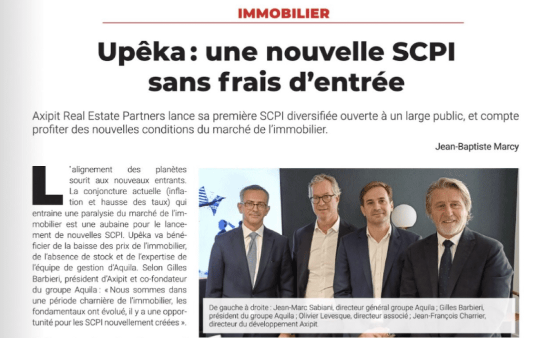 Gestion de Fortune – SCPI UPÊKA sans frais d’entrée