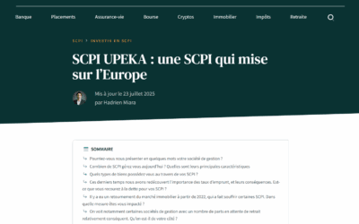 SCPI Upêka: une SCPI qui mise sur l’Europe par Finance Héros